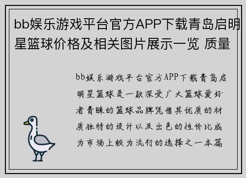 bb娱乐游戏平台官方APP下载青岛启明星篮球价格及相关图片展示一览 质量与性价比全面分析 - 副本
